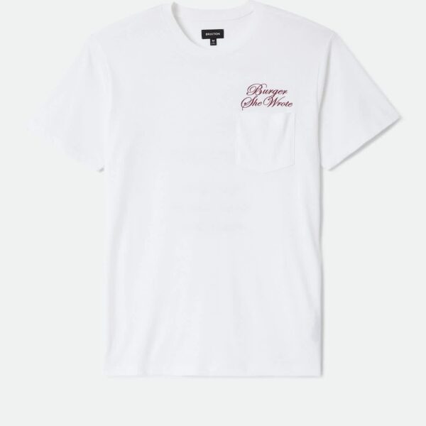 Burger She Wrote Pocket T-Shirt - White